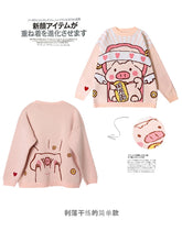 Load image into Gallery viewer, Women&#39;s Cartoon Pig Knitted Sweater
