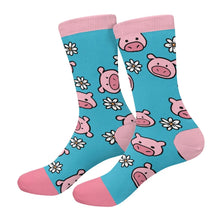 Load image into Gallery viewer, Pink piggy Middle Tube Sock
