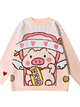 Load image into Gallery viewer, Women&#39;s Cartoon Pig Knitted Sweater
