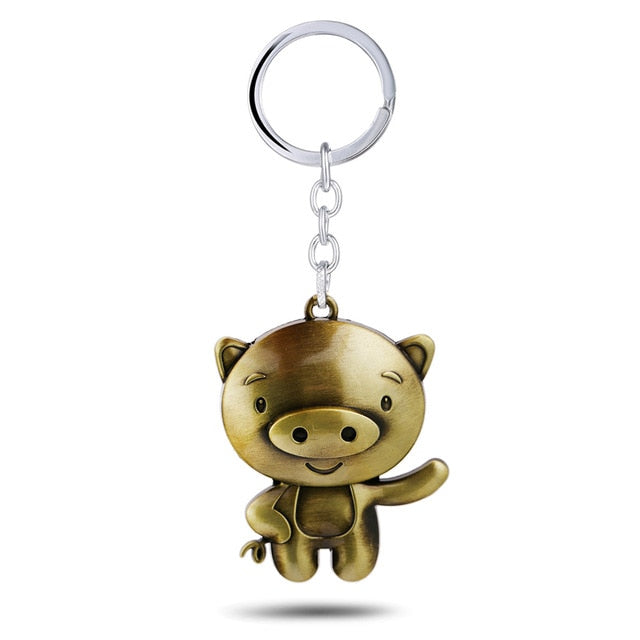 Pig Chinese Zodiac Keychain